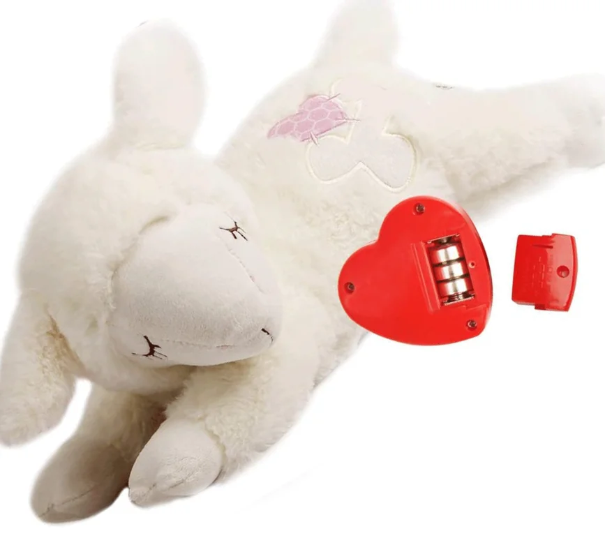 All-For-Paws Heart Beat Sheep Plush Pet Toys Comfortable Behavioral Training Aid Toy Heart Beat Soothing Plush Toy, White
All-For-Paws Heart Beat Sheep Plush Pet Toys Comfortable Behavioral Training Aid Toy Heart Beat Soothing Plush Toy, White