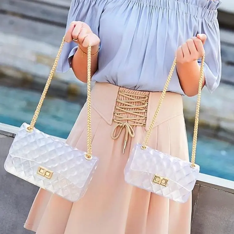 clear jelly bag Women slides matching Purse and handbag Ladies Jelly PVC transparent handbags Girl Chain Shoulder Bags, 5 colors
clear jelly bag Women slides matching Purse and handbag Ladies Jelly PVC transparent handbags Girl Chain Shoulder Bags, 5 colors