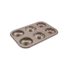 6/12 cup Non-stick Carbon Steel mini muffin pan flower/round/Donut Cookie mold baking pan