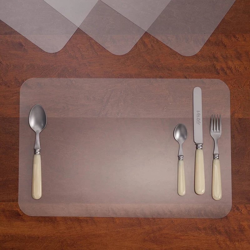 Wholesale cheap price wedding desserts clear plastic placemats double sided waterproof eco friendly resistant washable placemats
Wholesale cheap price wedding desserts clear plastic placemats double sided waterproof eco friendly resistant washable placemats