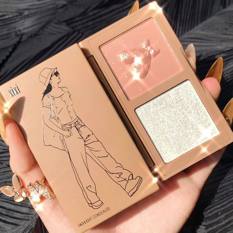 XIXI shimmer face highlighter makeup baking powder highli metallic shimmer vegan with heart stamp soft shading palette
XIXI shimmer face highlighter makeup baking powder highli metallic shimmer vegan with heart stamp soft shading palette