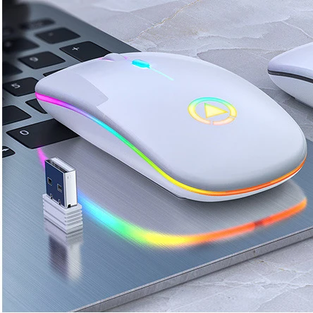 New Ultra-thin Mini Wireless Mouse Silent Mute Rechargeable Led Colorful Lights Computer Mouse
New Ultra-thin Mini Wireless Mouse Silent Mute Rechargeable Led Colorful Lights Computer Mouse