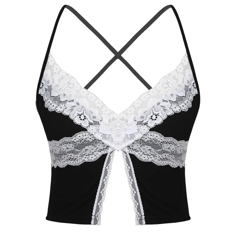 iEFiEL Women Lace Trim Split Sexy Tanks Top Bralette V Neck Slim Fit Cotton Crop Top Camisole
iEFiEL Women Lace Trim Split Sexy Tanks Top Bralette V Neck Slim Fit Cotton Crop Top Camisole