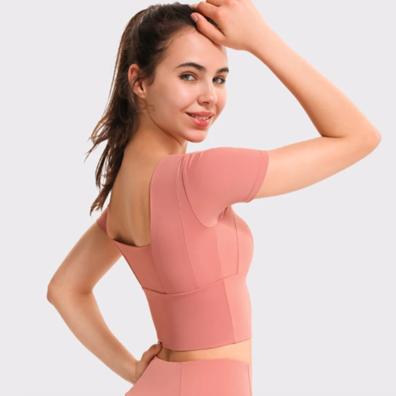 Breathable seamless fitness yoga suit short sleeve top sports yoga bra top set women, White,black, red,purple,yellow,blue
Breathable seamless fitness yoga suit short sleeve top sports yoga bra top set women, White,black, red,purple,yellow,blue