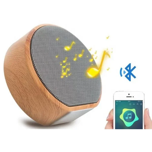 

2019 wooden style design bluetooths speaker portable MP3 Player FM Radio Audio TF Card USB Handsfree wood wireless speaker