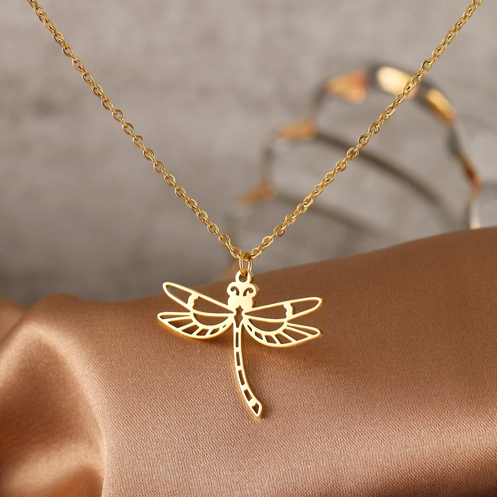 Stainless Steel Necklaces Dragonfly Fashion Necklace Pendant Chain Collar Necklace For Women Jewelry Party Best Gifts
Stainless Steel Necklaces Dragonfly Fashion Necklace Pendant Chain Collar Necklace For Women Jewelry Party Best Gifts