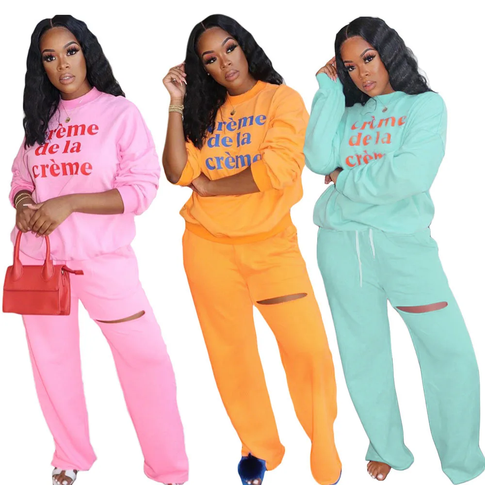 women loose round collar monogram autumn winter casual sports club two piece suit, Picture
women loose round collar monogram autumn winter casual sports club two piece suit, Picture