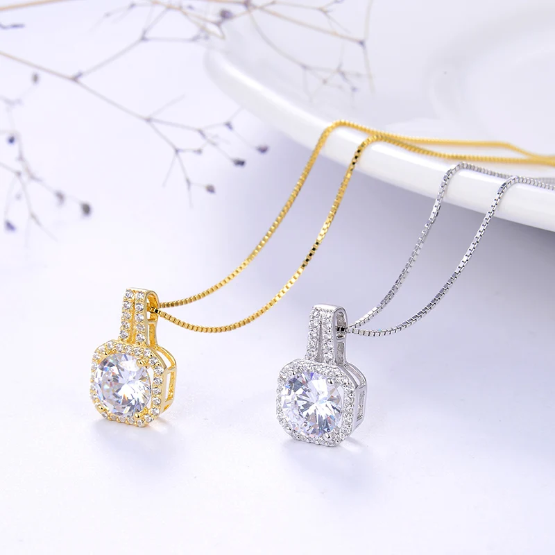 RINNTIN SN174 Square Zircon Necklace Wholesale 925 Sterling Silver Elegant Women Gold Necklace
RINNTIN SN174 Square Zircon Necklace Wholesale 925 Sterling Silver Elegant Women Gold Necklace