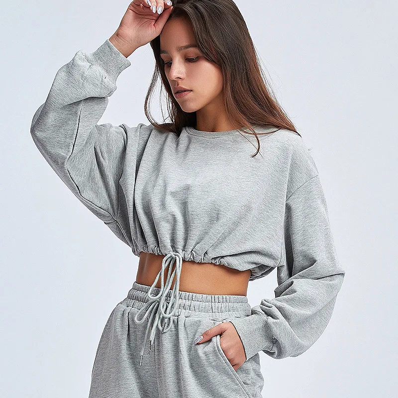 Fitness sports loose plus size sweatshirt suit long-sleeved top and pants leisure two-piece suit
Fitness sports loose plus size sweatshirt suit long-sleeved top and pants leisure two-piece suit