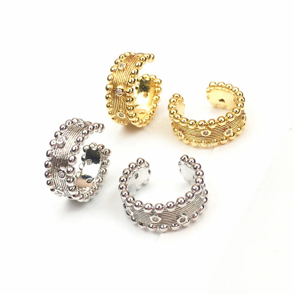 Simple CZ Zircon Round Beaded Clip Earring New Design Gold Plated Cubic Zirconia C Shaped Cuff Earrings For Women Girls
Simple CZ Zircon Round Beaded Clip Earring New Design Gold Plated Cubic Zirconia C Shaped Cuff Earrings For Women Girls