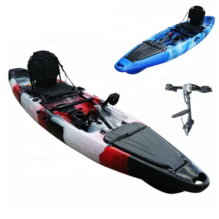 New Rotomolded Single Seat Sea Fishing fitting Motor Pedal Kayak