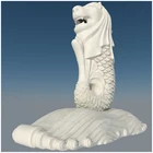 China Factory Custom Merlion Carving Stone Sculpture Marble Singapore Merlion Statue For Sale