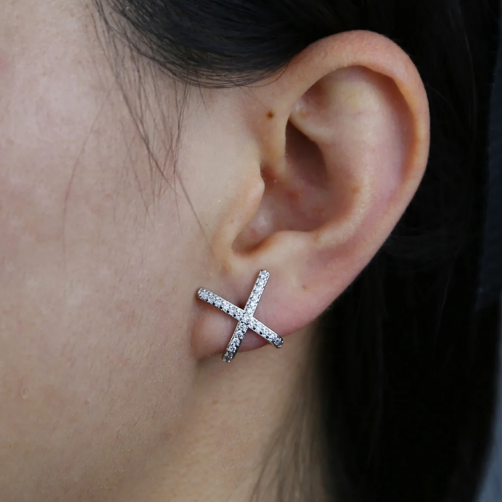 Fashion cool girl new design Valentine's Day gift girlfriend cz X shape stud earring, Picture
Fashion cool girl new design Valentine's Day gift girlfriend cz X shape stud earring, Picture
