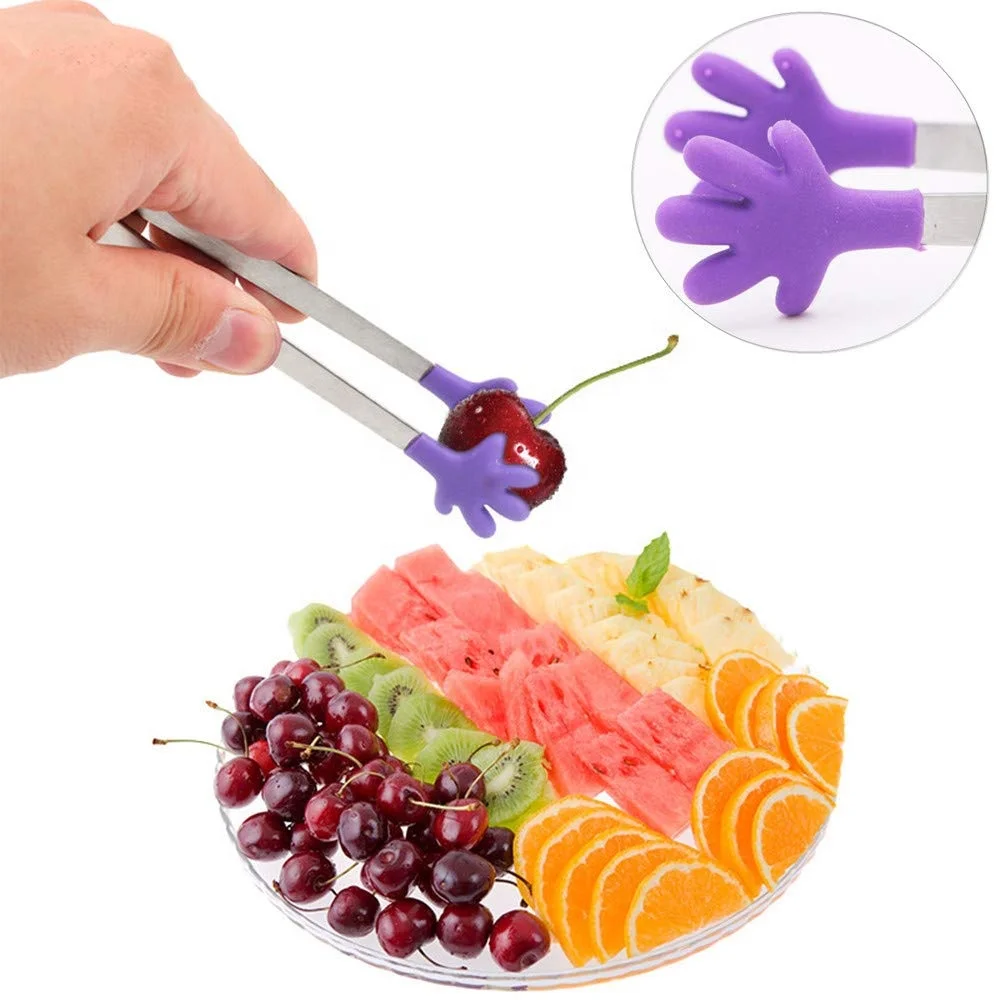 4 PCS Mini Tongs/Ice Tongs Stainless Steel Hand Silicone Vegetable Fruit Salad Cake Clip Food Tongs, Customized color
4 PCS Mini Tongs/Ice Tongs Stainless Steel Hand Silicone Vegetable Fruit Salad Cake Clip Food Tongs, Customized color