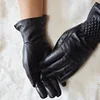 Good warmth retention Careful workmanship feel good Leather shiny fur gloves
