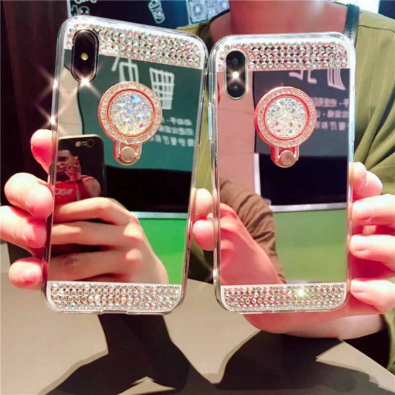 Free Shipping Cell Phone Case with Holder for iPhone 12 11 Pro XS Max X XR 8 7 6 6S Plus Diamond Mirror Mobile Phone Back Cover
Free Shipping Cell Phone Case with Holder for iPhone 12 11 Pro XS Max X XR 8 7 6 6S Plus Diamond Mirror Mobile Phone Back Cover