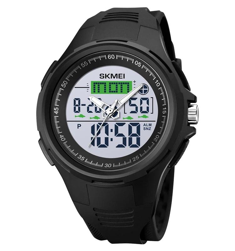 SKMEI 1844 New Design Digital Watches 3 Time Men Sport LED Light Waterproof Wristwatch, Black
SKMEI 1844 New Design Digital Watches 3 Time Men Sport LED Light Waterproof Wristwatch, Black