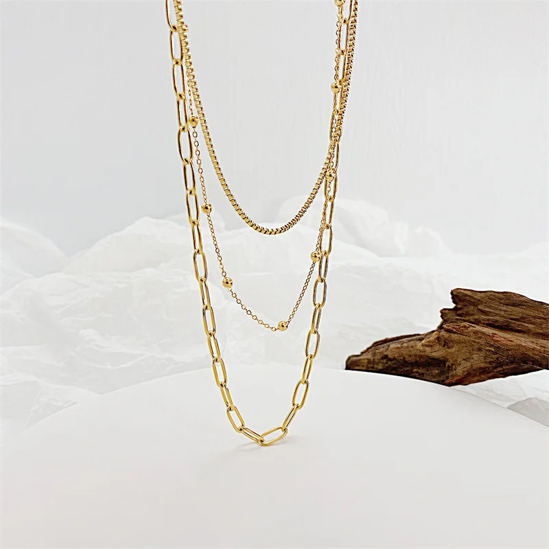European And American Fashion All-match Double-layered Ins Niche Design 18k Gold-plated Stainless Steel Necklace For Women
European And American Fashion All-match Double-layered Ins Niche Design 18k Gold-plated Stainless Steel Necklace For Women