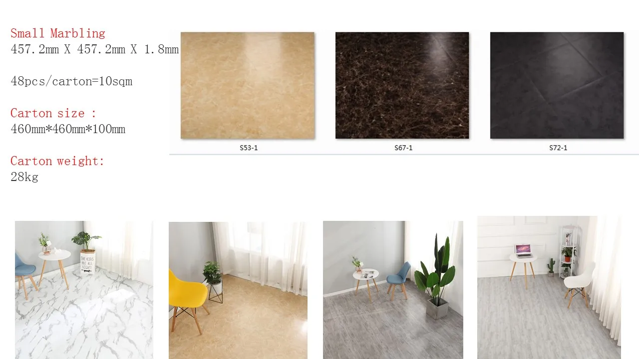 Self-adhesive Lvt Vinyl Flooring Pisos Laminate Flooring