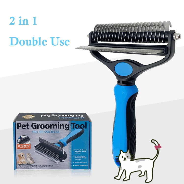 Professional 2 in 1 double teeth dog pet cleaning & grooming products pet hair removal comb, Red, bule or custom color
Professional 2 in 1 double teeth dog pet cleaning & grooming products pet hair removal comb, Red, bule or custom color