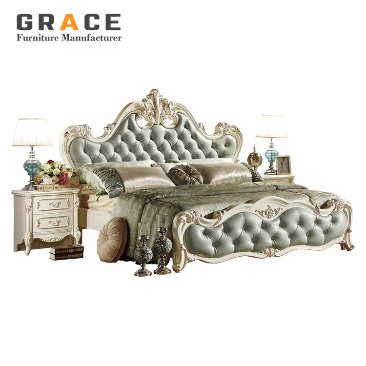 H8801W royal girls beds set italian bedroom furniture