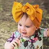 2019 Baby Girl kids big bow Rabbit Bowknot Turban Cotton Headband Elastic Hair Band Headwrap Accessories Solid Baby Headwear