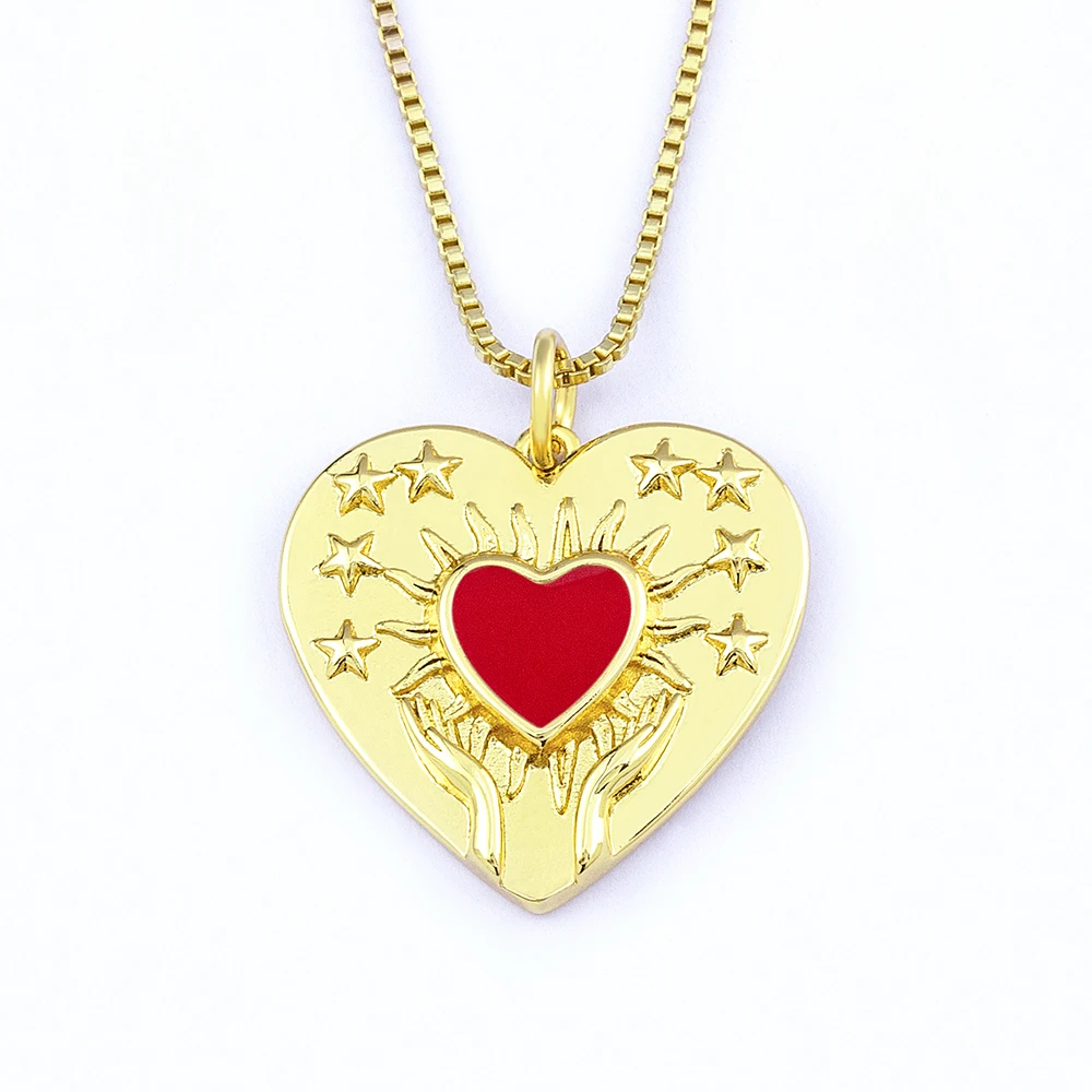 Romantic Gold Plated Double Heart with Star Design Pendant Top Quality Copper Zircon Charm Necklace Jewelry For Women Wholesale
Romantic Gold Plated Double Heart with Star Design Pendant Top Quality Copper Zircon Charm Necklace Jewelry For Women Wholesale