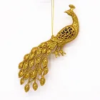 Artificial Plastic Peacock Birds Ornament For Christmas Tree Decor.