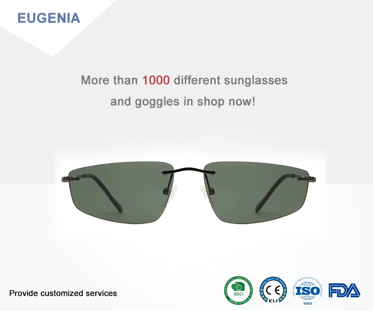 EUGENIA Rimless Polarized Sunglasses Newest Sunglasses 2021