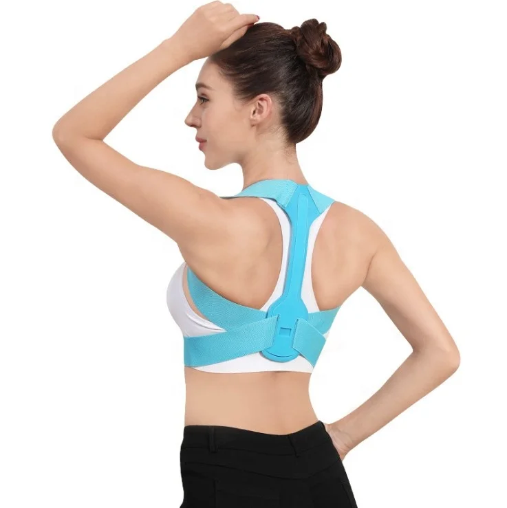 New Adult Posture Corrector Support Adjustable Back Shoulder Brace Belt, Blue/gray
New Adult Posture Corrector Support Adjustable Back Shoulder Brace Belt, Blue/gray