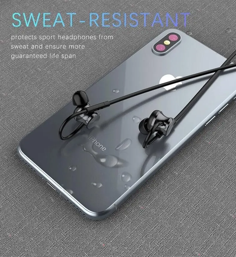 E12 magnetic in-Ear stereo sound wireless neckband earphone sports waterproof headphone with mic - ANKUX.COM