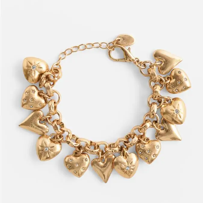 Vintage Heart Bracelets for Women Trendy Metal Gold Color Link Chain Charm Bracelets Beads Accessories Jewelry
Vintage Heart Bracelets for Women Trendy Metal Gold Color Link Chain Charm Bracelets Beads Accessories Jewelry