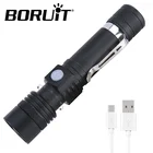 Portable XML T6 Flash Torch Light 1000 Lumens Zoom 10W Tactical Rechargeable Led Flashlight USB