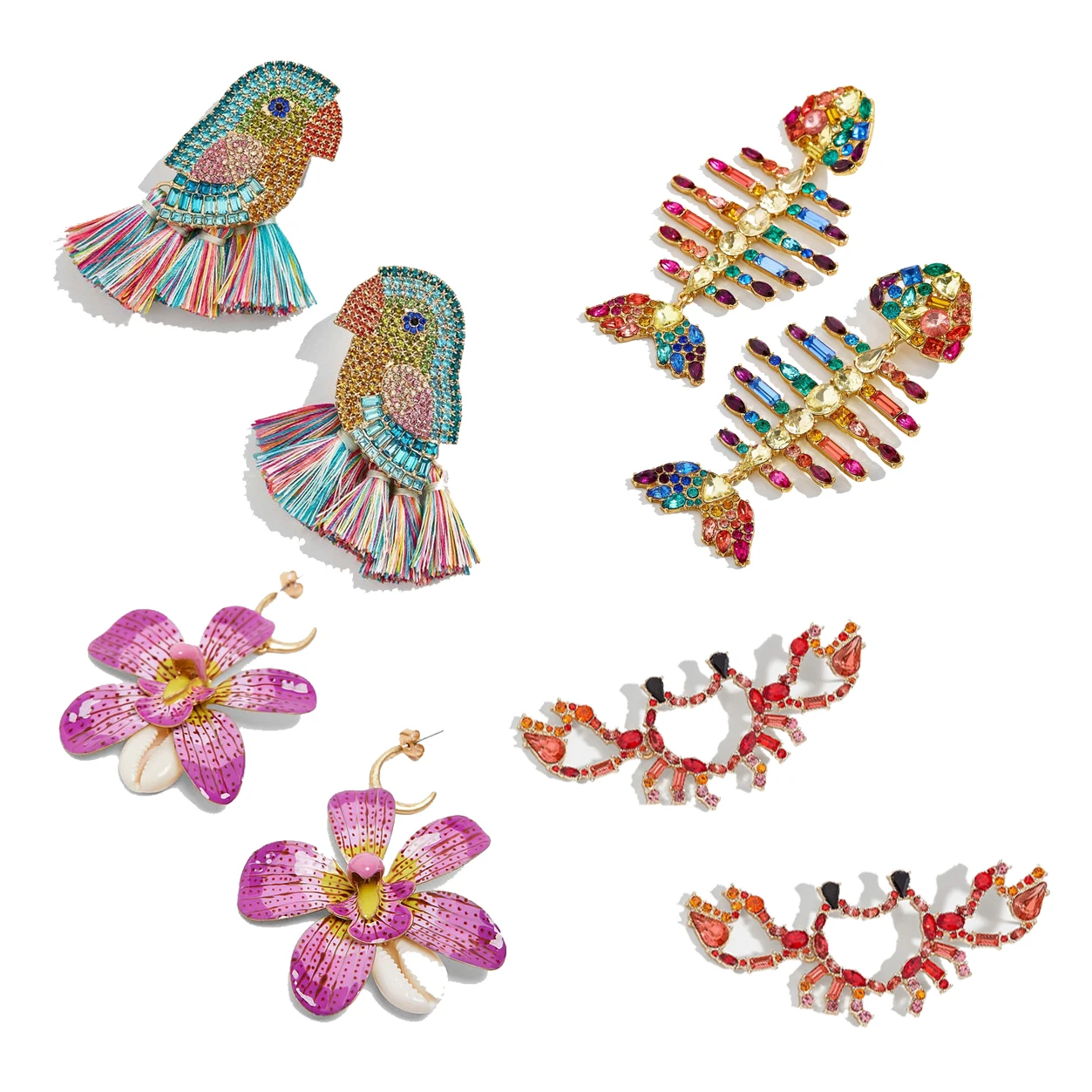 Barlaycs 2019 Fashion Statement Vintage Summer Crystal Rhinestone Animal Bird Fruit Flower Drop Earrings for Women Jewelry
Barlaycs 2019 Fashion Statement Vintage Summer Crystal Rhinestone Animal Bird Fruit Flower Drop Earrings for Women Jewelry