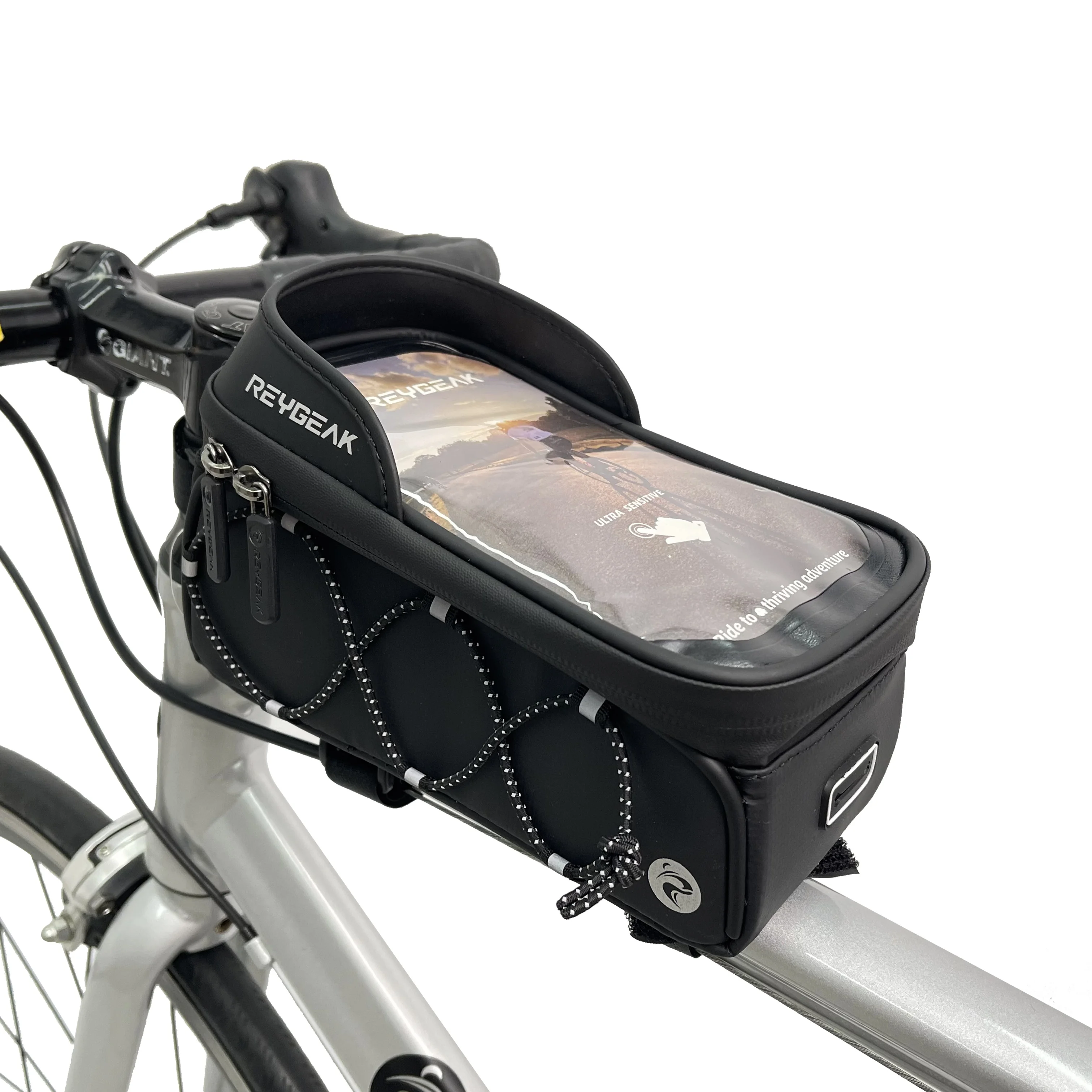 REYGEAK Bicycle PVC Bike Phone Bag Adjustable Universal GPS Tube Handlebar Bags Mobile Phone Frame Bag Cycling Navigation
REYGEAK Bicycle PVC Bike Phone Bag Adjustable Universal GPS Tube Handlebar Bags Mobile Phone Frame Bag Cycling Navigation