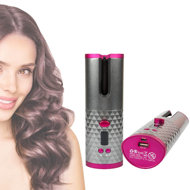 Mini Usb Rechargeable Auto Cordless Rotating Magic Hair Curling Iron Wireless Electric Automatic Hair Curler, Customized colors
Mini Usb Rechargeable Auto Cordless Rotating Magic Hair Curling Iron Wireless Electric Automatic Hair Curler, Customized colors