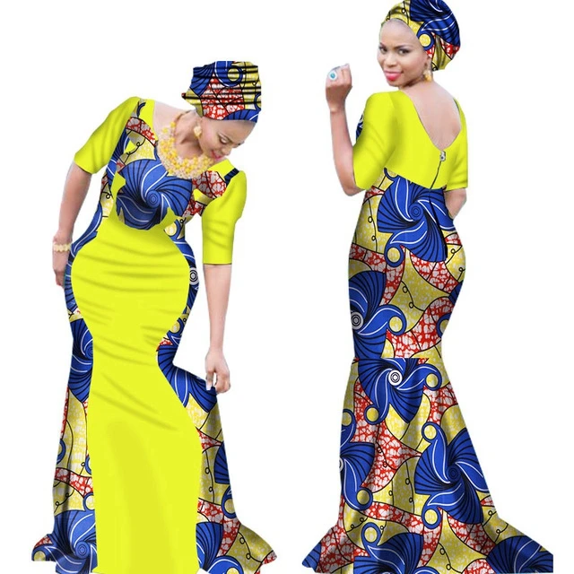 Bazin Riche African Dresses for Woman Print Splice V Neck evening Dresses with Head Tie Dashiki African Clothing WY1645, Colors
Bazin Riche African Dresses for Woman Print Splice V Neck evening Dresses with Head Tie Dashiki African Clothing WY1645, Colors