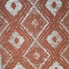 orange cream ethnic chenille upholstery geometric heavyweight fabric for sofa