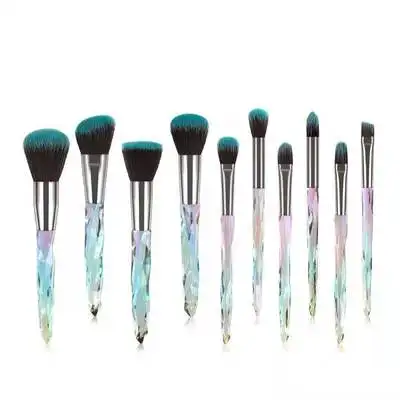 10pcs colorful crystal diamond transparent loose powder brush eyebrow eye shadow brush makeup brush set, Picture color
10pcs colorful crystal diamond transparent loose powder brush eyebrow eye shadow brush makeup brush set, Picture color