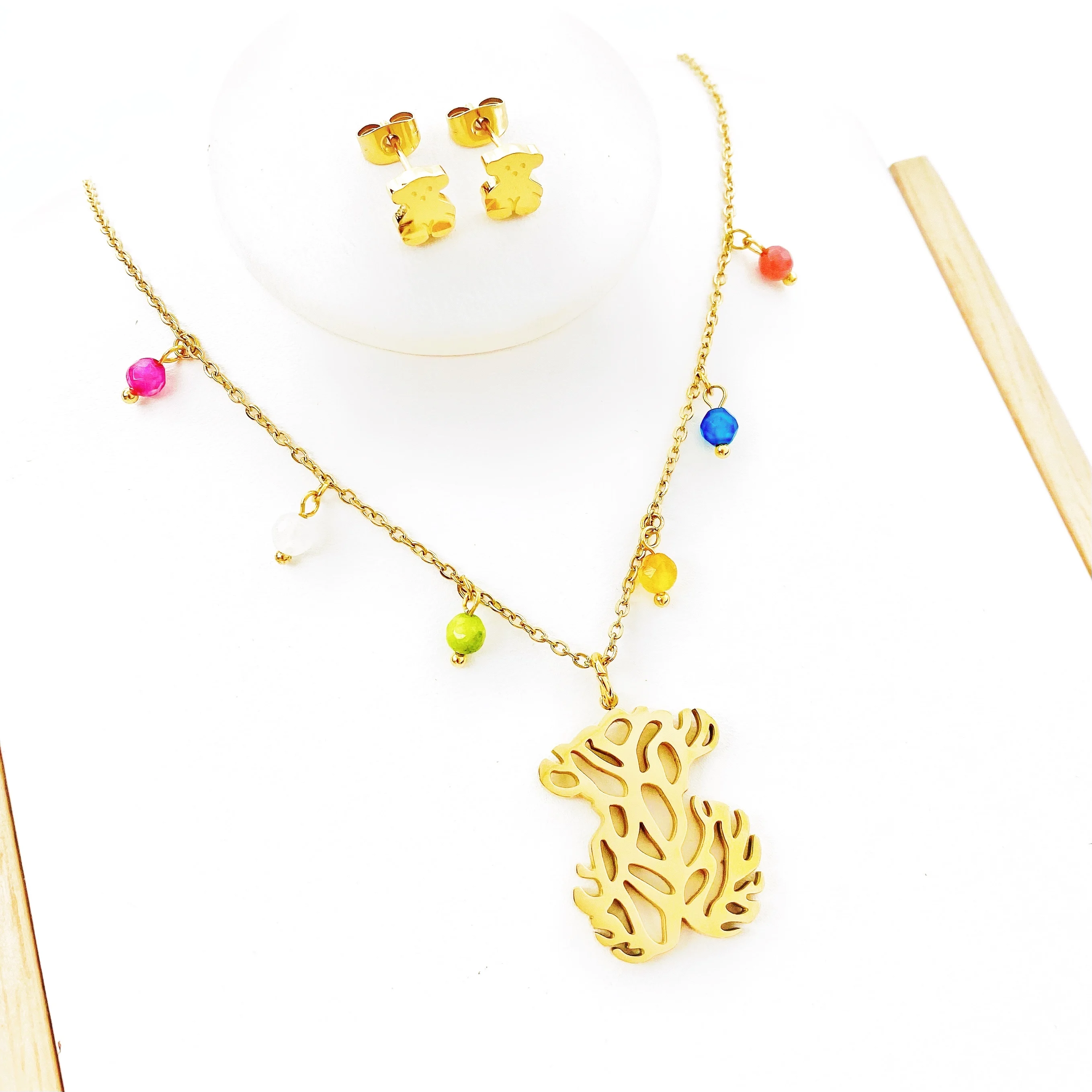 Stainless Steel Jewelry Bear Pendant Necklaces for women Neck Chain Gold Choker Fashion Female Birthday Present Gifr for Girl
Stainless Steel Jewelry Bear Pendant Necklaces for women Neck Chain Gold Choker Fashion Female Birthday Present Gifr for Girl