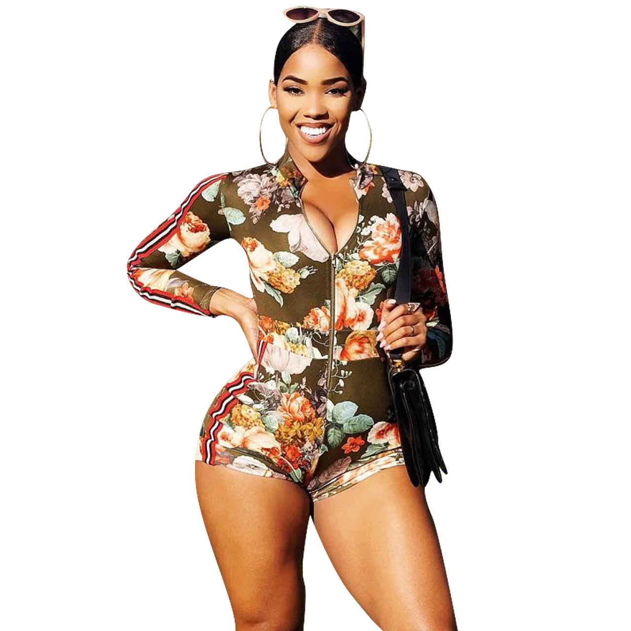 summer autumn Fashion printed spring and summer casual sports jumpsuit, Picture color
summer autumn Fashion printed spring and summer casual sports jumpsuit, Picture color