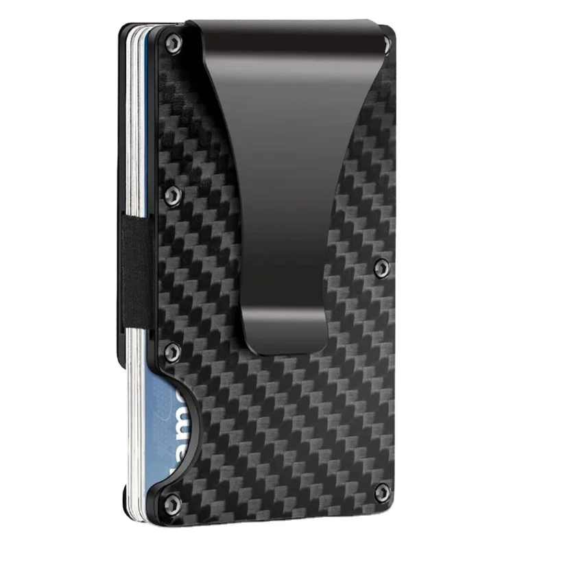 Best sell ultra thin real carbon fiber design RFID aluminum minimalist card holder carbon fiber wallet money clip, Customized color
Best sell ultra thin real carbon fiber design RFID aluminum minimalist card holder carbon fiber wallet money clip, Customized color