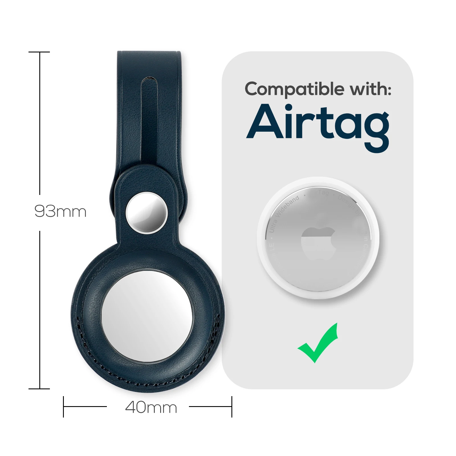 Anti-lost smart tracker holders pu Air tag loop faux leather charm locator protective cover case for apple leather airtag
Anti-lost smart tracker holders pu Air tag loop faux leather charm locator protective cover case for apple leather airtag