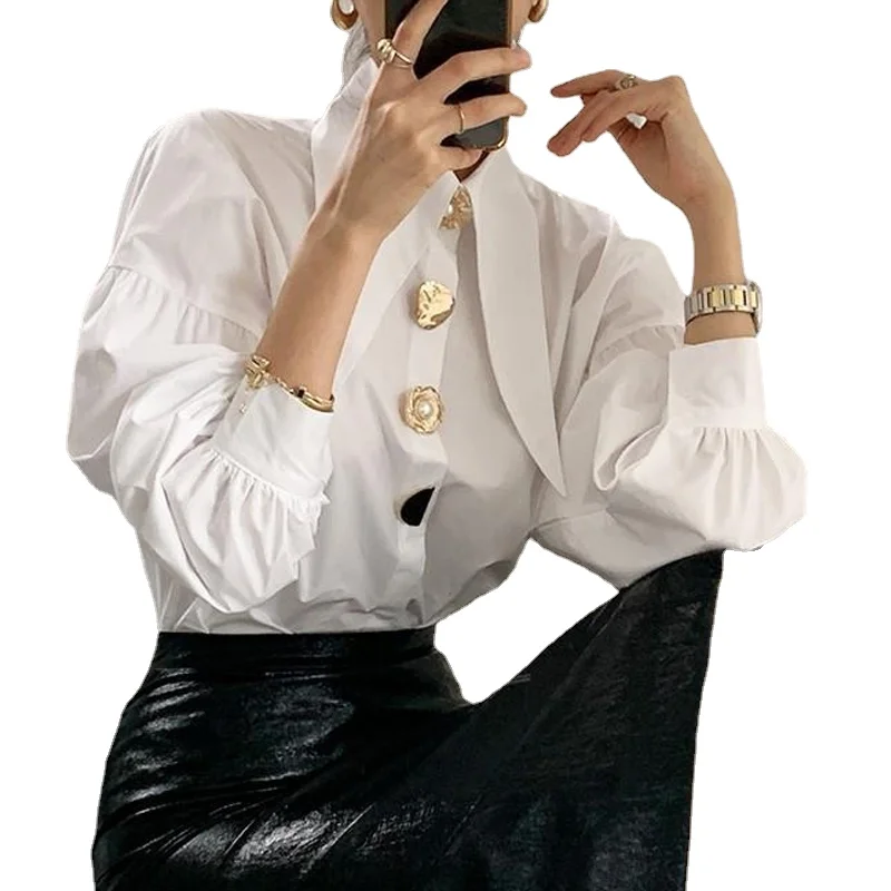 Sharp Corner Lapel Fashion office Lady Blouse High Quality Solid Tops Autumn Women's Clothing All-match Long Sleeve Casual Shirt
Sharp Corner Lapel Fashion office Lady Blouse High Quality Solid Tops Autumn Women's Clothing All-match Long Sleeve Casual Shirt