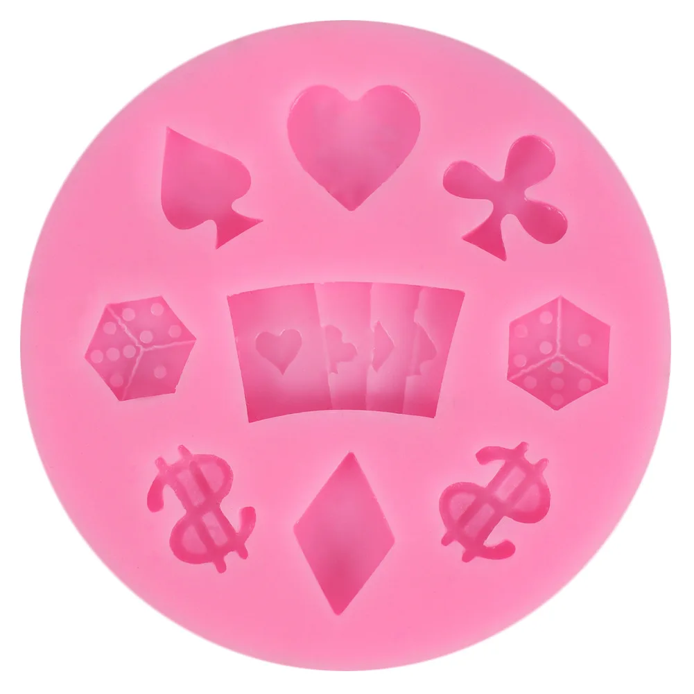 3D Poker dice fondant cake decorating tools DIY birthday cake candy silicone mold clay moulds, Pink
3D Poker dice fondant cake decorating tools DIY birthday cake candy silicone mold clay moulds, Pink