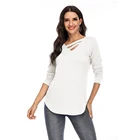 Blouses Girls Casual Blouse Ladies' Blouses Tops Casual Top Girls Top Casual Plus Size V Neck Long Sleeve