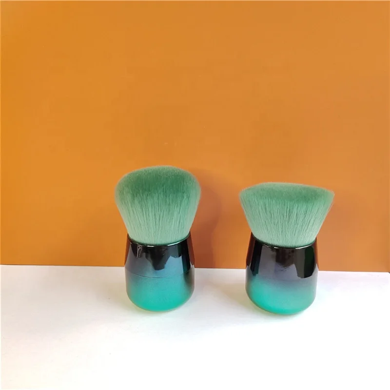 Kabuki Single Portable Gradient Green Flat Makeup Brush Mushroom Head Loose Powder Concealer Brush Body Highlight Cosmetic Brush 
Kabuki Single Portable Gradient Green Flat Makeup Brush Mushroom Head Loose Powder Concealer Brush Body Highlight Cosmetic Brush