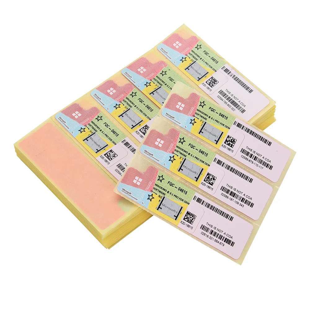 Win 8.1 Pro Software 32/64 Bits License Label For DHL FEDEX Free Shipping Win 8.1 Professional Key
Win 8.1 Pro Software 32/64 Bits License Label For DHL FEDEX Free Shipping Win 8.1 Professional Key