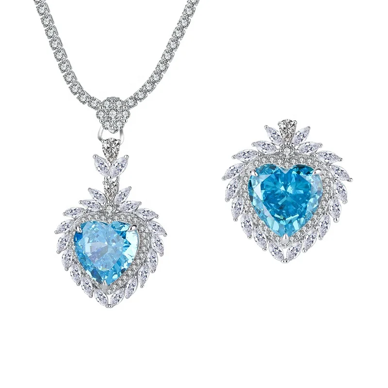 sea blue treasure high carbon diamond heart-shaped 925 sterling silver ring wedding jewelry sets gift trendy party engagement
sea blue treasure high carbon diamond heart-shaped 925 sterling silver ring wedding jewelry sets gift trendy party engagement