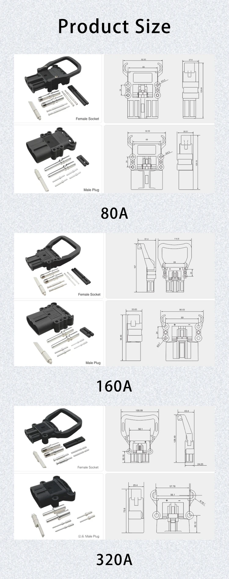 forklift battery charger Connector